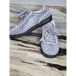 Killwinner Dexun Grey Suede Lace Trim Sneakers Low Top Mens 7.5 EUR 40 KWDX24040